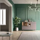 Ingångs- eller vardagsrumsskänk i ekologiskt trä och lyxglas - Bruno Viadurini