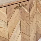 Mobil skänk i akaciaträ 3 dörrar Etnisk design Homemotion - Carla Viadurini