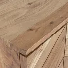 Mobil skänk i akaciaträ 3 dörrar Etnisk design Homemotion - Carla Viadurini