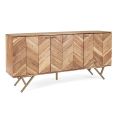 Sideboard i Acacia Wood 3 Doors Etnisk Design Homemotion - Carla