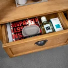 Fristående badrumsskåp av teak med två lådor - Frangipani Viadurini