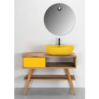Modernt gult badrumsskåp med stor hylla och byrå - Benoit Viadurini