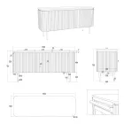 Handgjort badrumsskåp i massiv teak och mahogny - Heliconia Viadurini