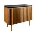 Handgjort badrumsskåp i massiv teak och mahogny - Heliconia Viadurini