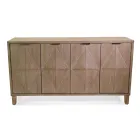 Inomhusskåp med 4 dörrar med MDF-faner och ben av gran - Tempesta Viadurini