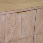 Inomhusskåp med 4 dörrar med MDF-faner och ben av gran - Tempesta Viadurini