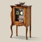 Klassisk vardagsrumsmöbler med 1 glas- eller trädörr Tillverkad i Italien - London Viadurini