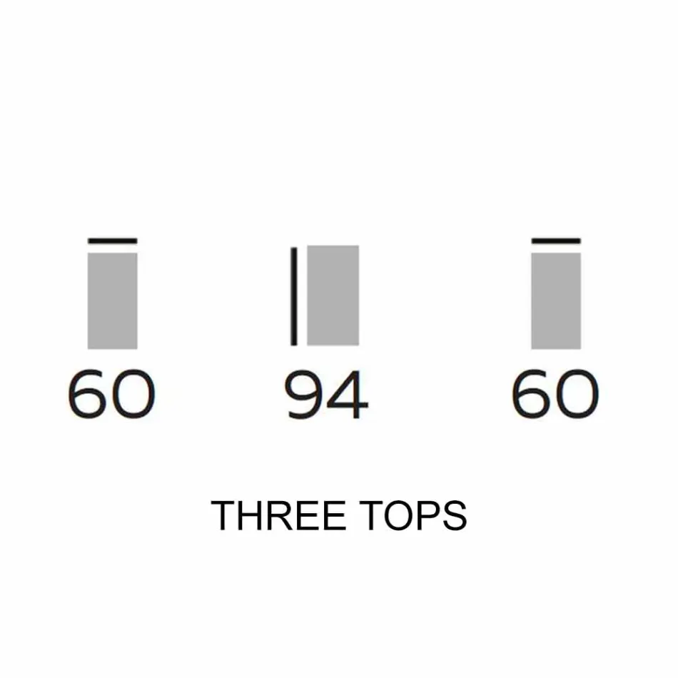 Designmöbler i trä med runda hyllor i Gres Made in Italy - Aspide Viadurini