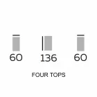 Designmöbler i trä med runda hyllor i Gres Made in Italy - Aspide Viadurini