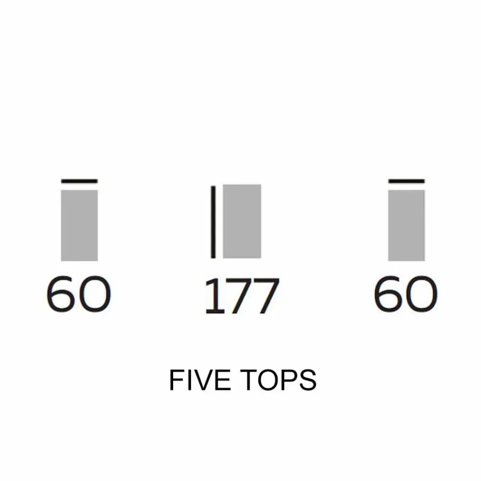 Designmöbler i trä med runda hyllor i Gres Made in Italy - Aspide Viadurini