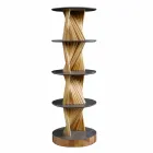 Designmöbler i trä med runda hyllor i Gres Made in Italy - Aspide Viadurini