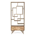 Vardagsrumsbokhylla i Acacia Wood och Homemotion-låda - Auriel Viadurini