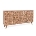 Design Sheesham Wood Sideboard med 4 Dörrar Homemotion - Fregene