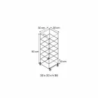 Multifunktionsskåp med transparenta glashjul med 3,6,8 eller 10 hyllor - Versatilio Viadurini