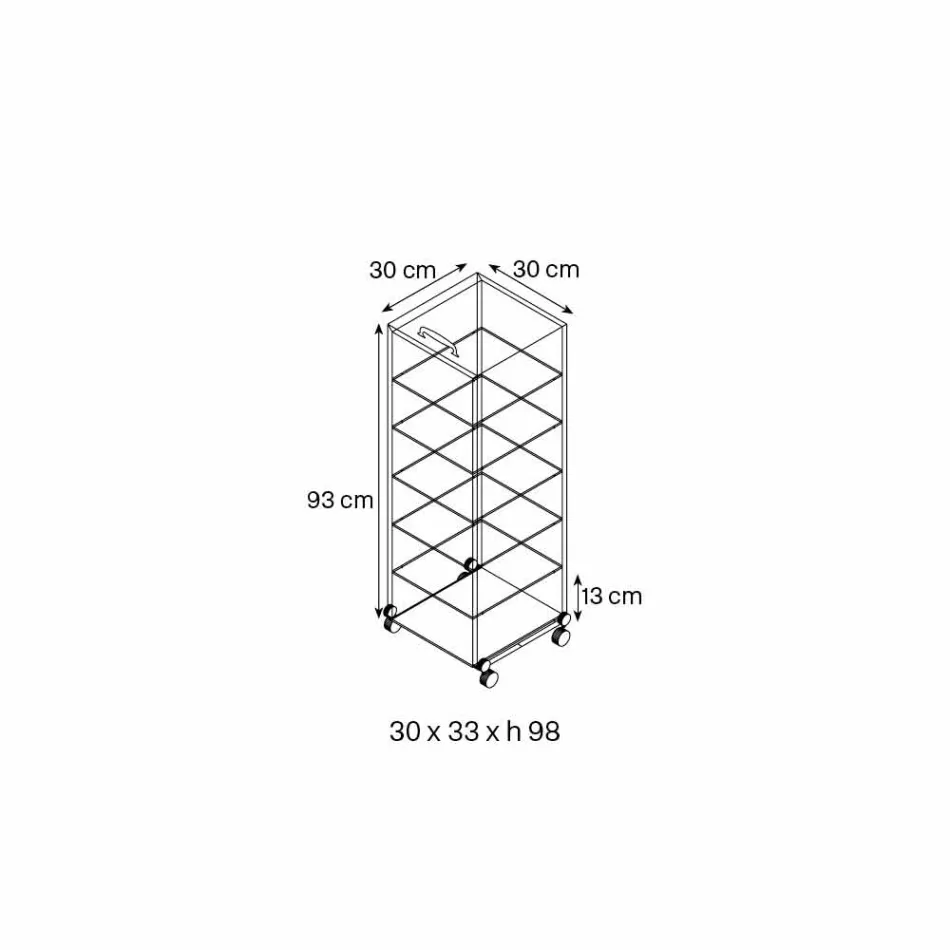 Multifunktionsskåp med transparenta glashjul med 3,6,8 eller 10 hyllor - Versatilio Viadurini