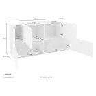 Vardagsrumsmöbler 2 Dörrar och 2 Dörrar i Trä 2 Finisher - Therese Viadurini