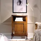 Klassisk telefonhållare i trä med dörr tillverkad i Italien - Richard Viadurini