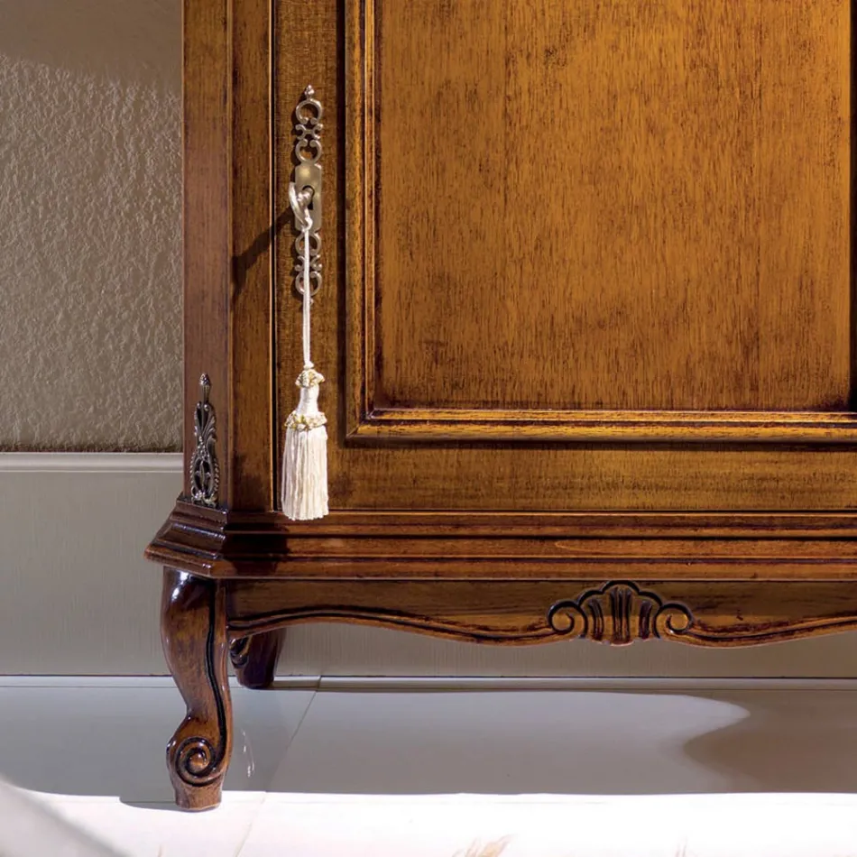 Klassisk telefonhållare i trä med dörr tillverkad i Italien - Richard Viadurini