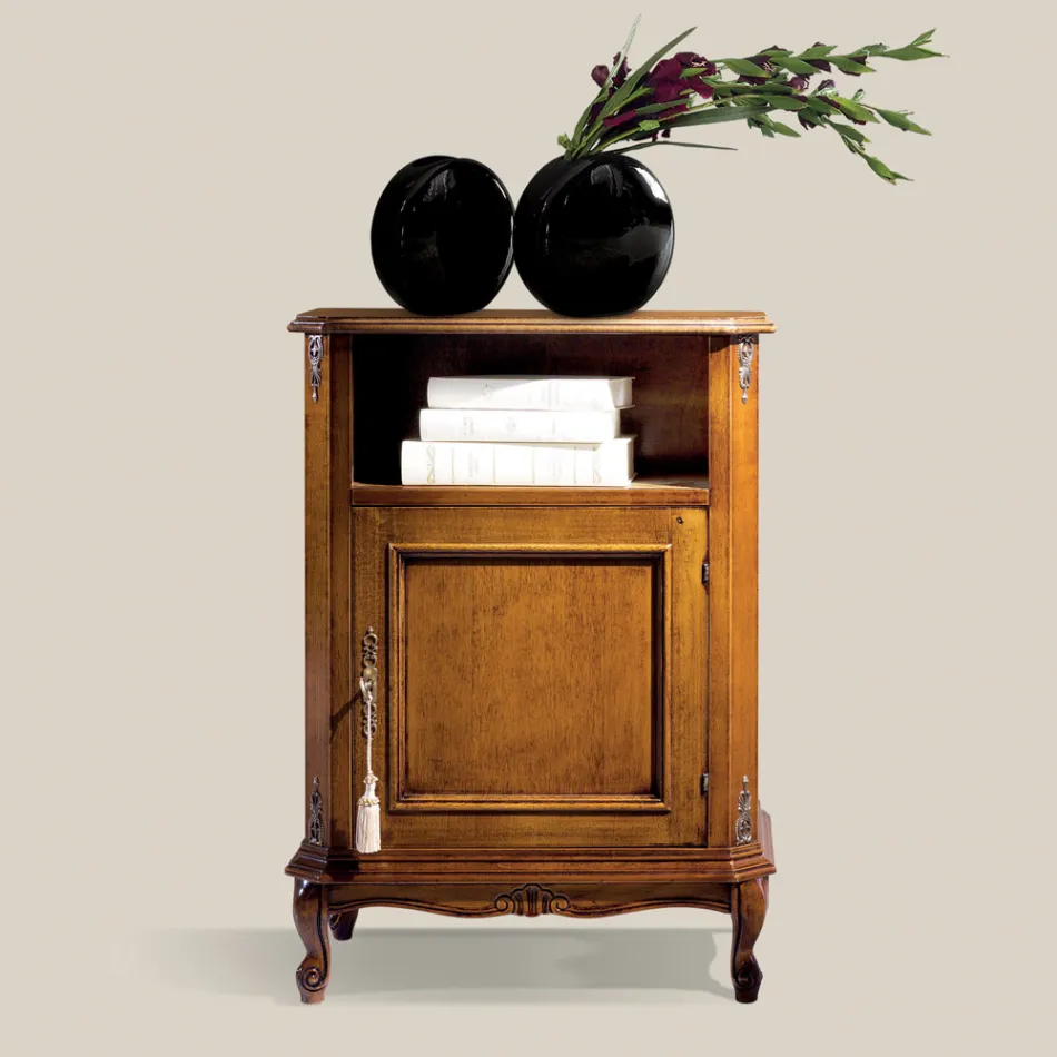 Klassisk telefonhållare i trä med dörr tillverkad i Italien - Richard Viadurini