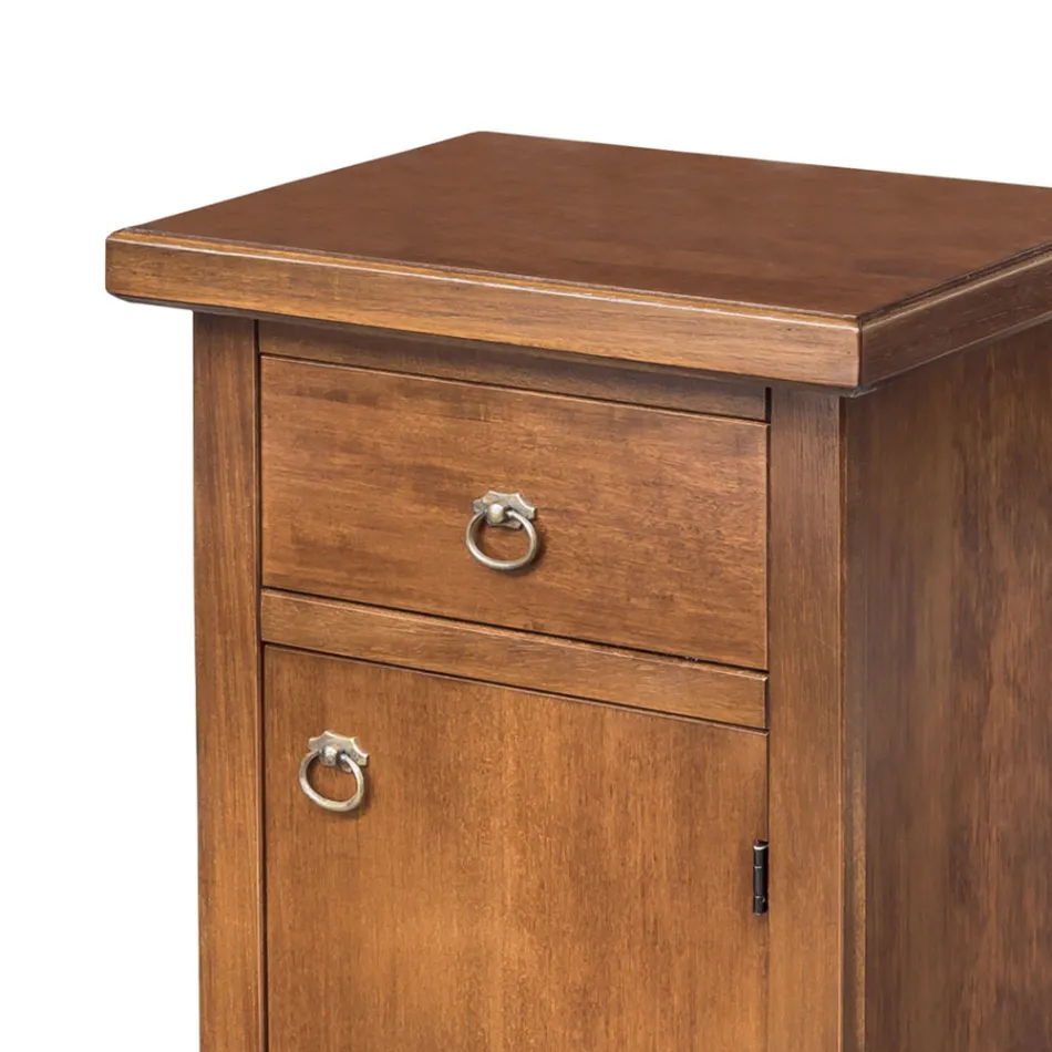 Telefonskåp i patinerad valnöt tillverkad i Italien - Atunis Viadurini