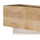 TV-skåp med 3 dörrar med bas i härdat glas Tillverkat i Italien - Soraya Viadurini