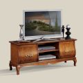 Klassiskt tv-ställ i trä med inlägg tillverkat i Italien - Hastings