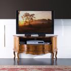 Klassiskt TV-skåp i inlagt valnötsträ Tillverkat i Italien - Leonor Viadurini