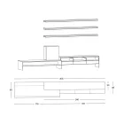 TV-bänk med 3 hyllor och gångjärnsförpackning Made in Italy - Roman Viadurini