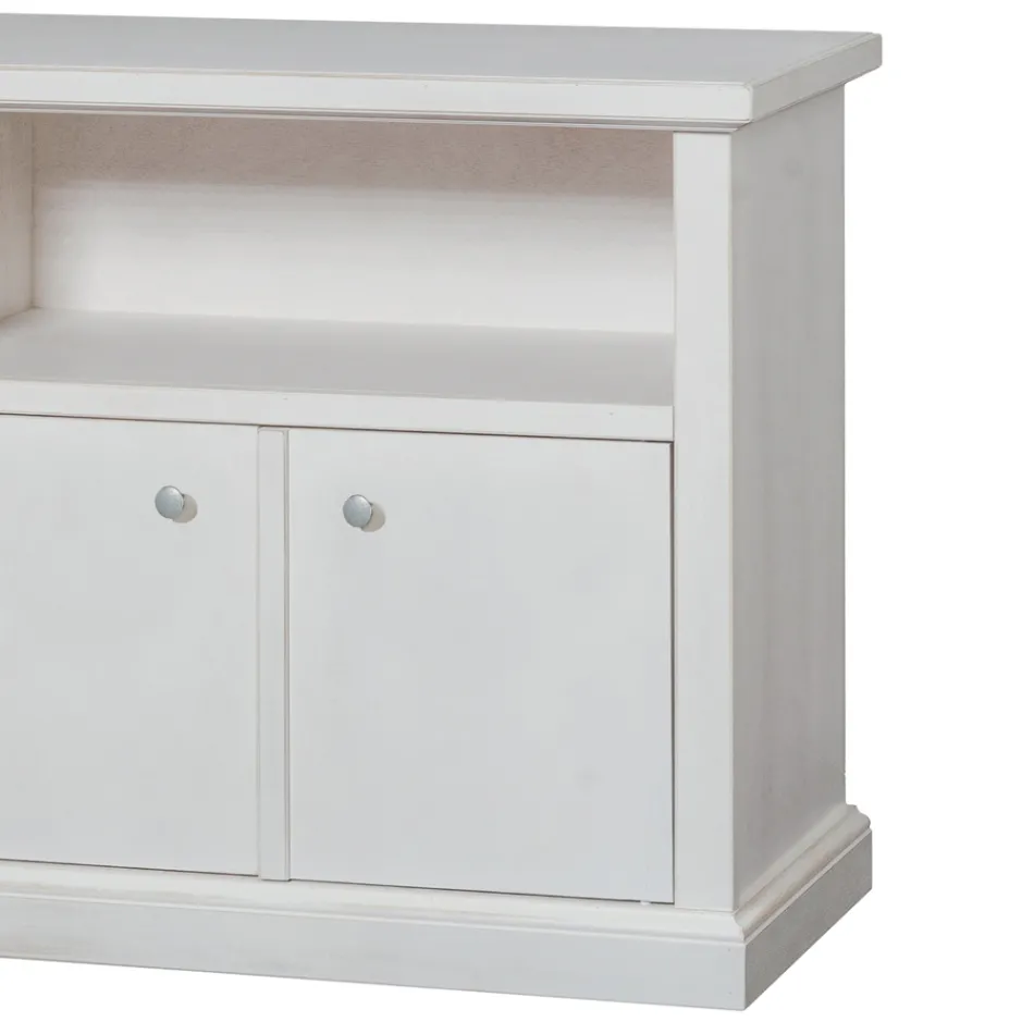 TV-bänk med öppet fack och 2 dörrar Made in Italy - Alpan Viadurini