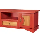 TV-bänk i fanerat trä med olika ytbehandlingar Made in Italy - Purusha Viadurini