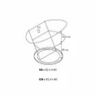 Tv-skåp i glas med roterande bas och 2 måtthylla - Salemme Viadurini