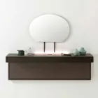 Upphängt TV-stativ med Satin Crystal Top tillverkad i Italien - Americio Viadurini