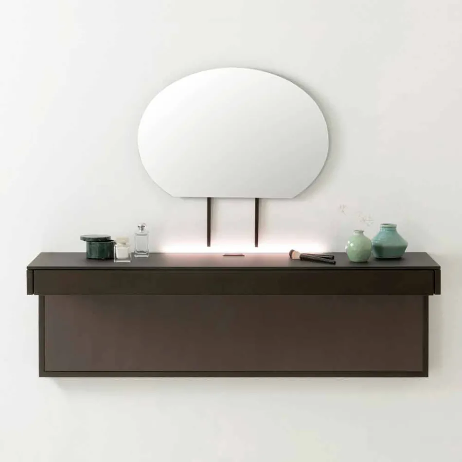 Upphängt TV-stativ med Satin Crystal Top tillverkad i Italien - Americio Viadurini