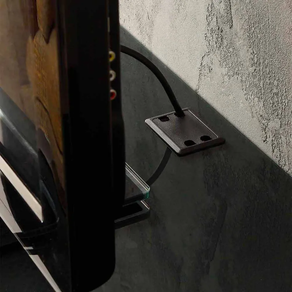 Upphängt TV-stativ med Satin Crystal Top tillverkad i Italien - Americio Viadurini