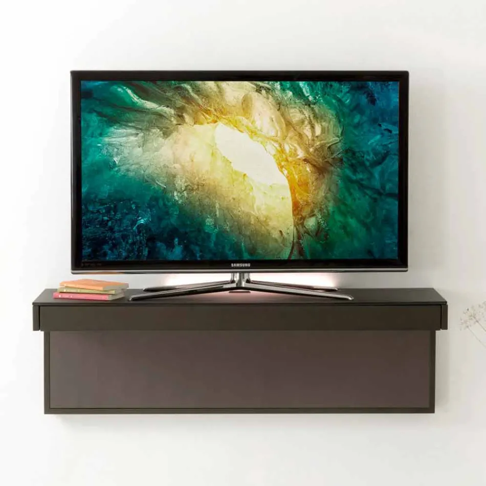 Upphängt TV-stativ med Satin Crystal Top tillverkad i Italien - Americio Viadurini