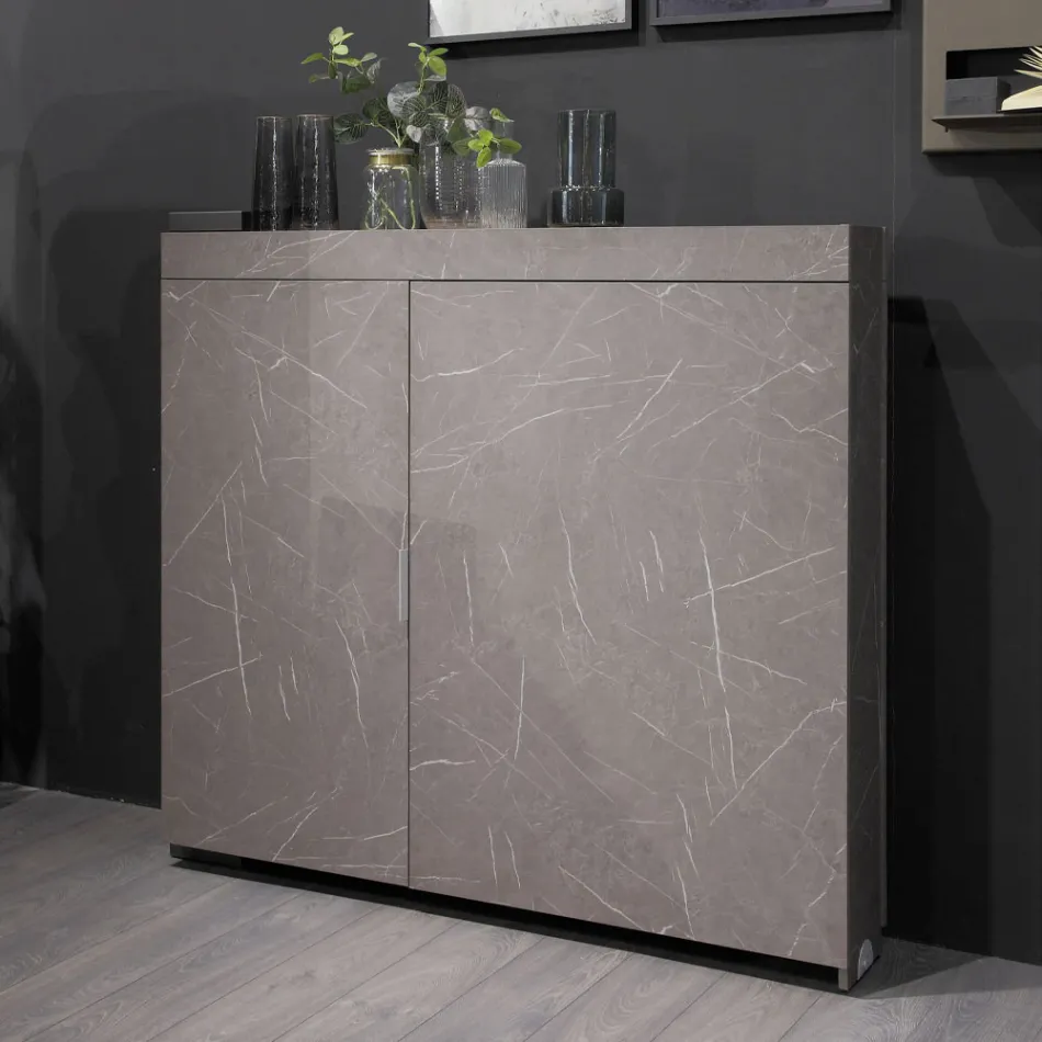 Multifunktionellt roterande skåp med TV-ställ och integrerat bord Tillverkat i Italien - Illusione Viadurini