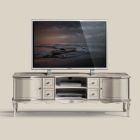 Vardagsrum TV-bänk vit och silver trä Tillverkad i Italien - Windsor Viadurini