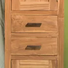 Badrumsskåp i massiv teak med 2 dörrar och 2 lådor - Posillipo Viadurini