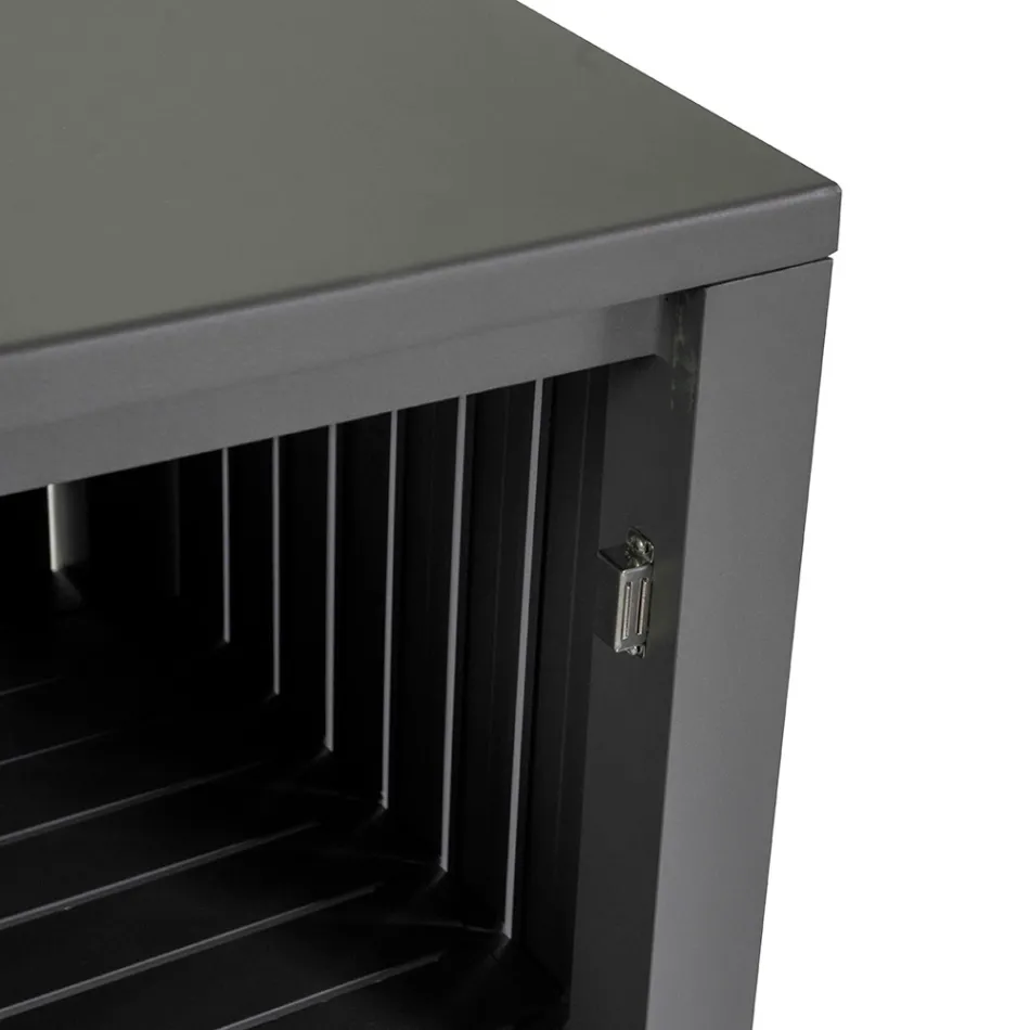 Utomhusskåp i aluminium med 1 dörr i olika utföranden - Hotel Viadurini