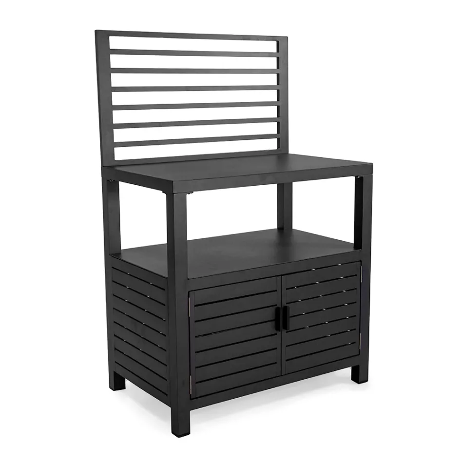 Utomhusskåp i aluminium med 2 dörrar - Kamera Viadurini