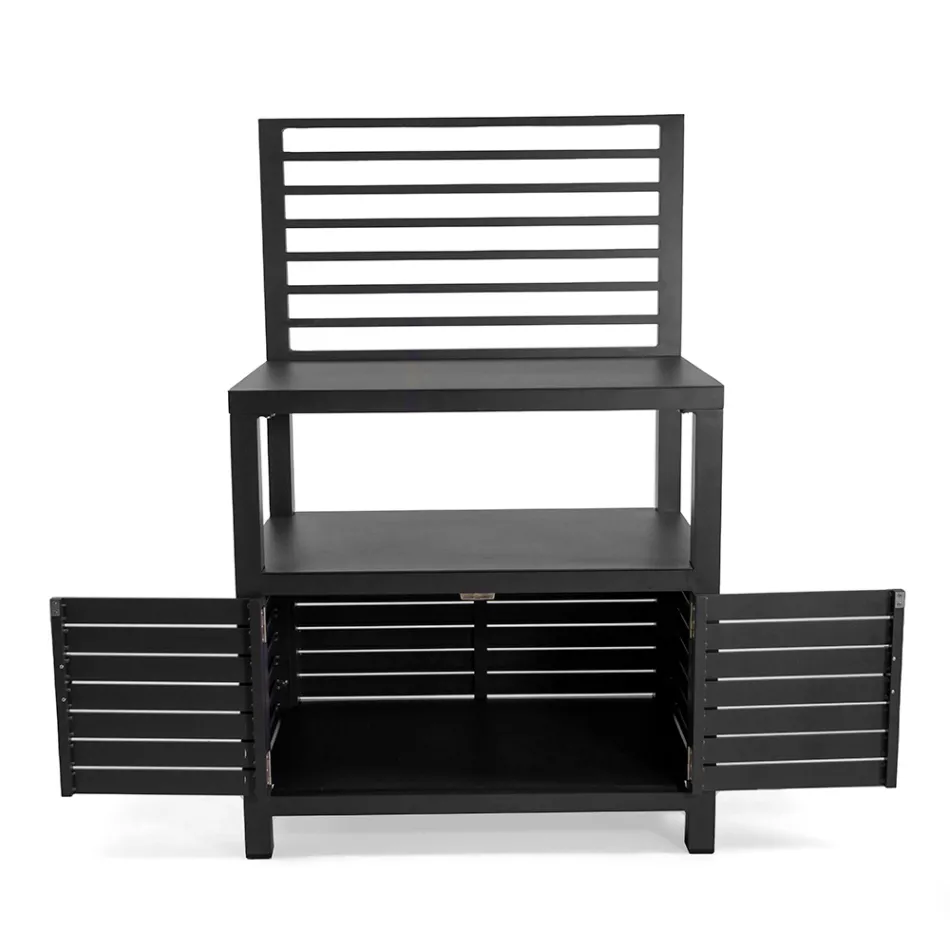 Utomhusskåp i aluminium med 2 dörrar - Kamera Viadurini