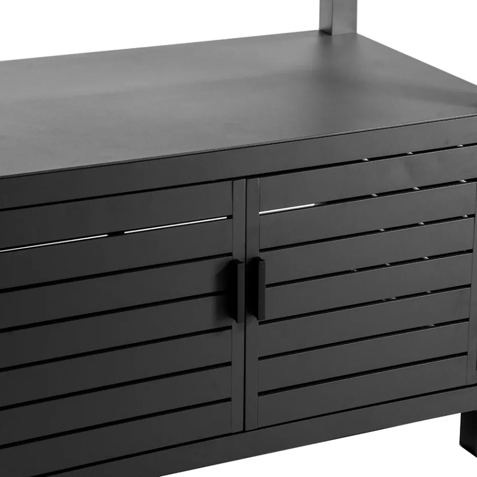 Utomhusskåp i aluminium med 2 dörrar - Kamera Viadurini