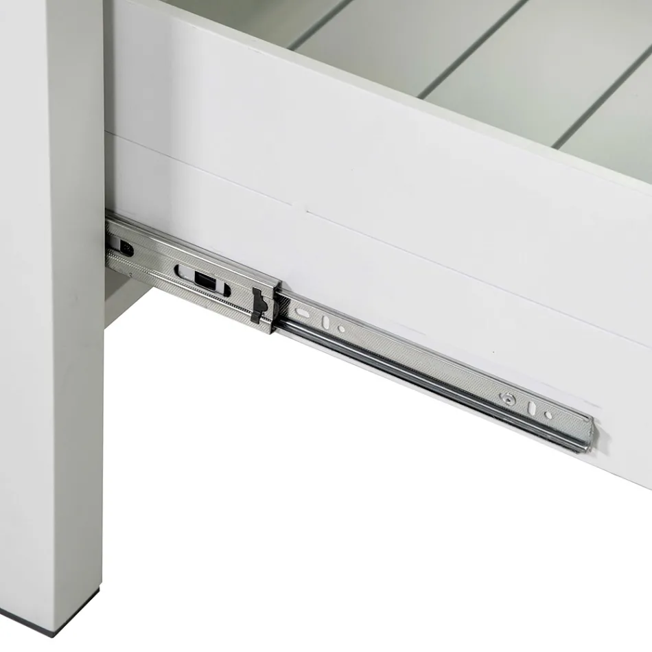 Utomhusskåp i aluminium med 2 lådor i olika utföranden - Hotel Viadurini