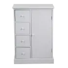 Träskåp för inomhusbruk med 1 dörr och 4 lådor - Meduse Viadurini