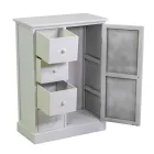 Träskåp för inomhusbruk med 1 dörr och 4 lådor - Meduse Viadurini