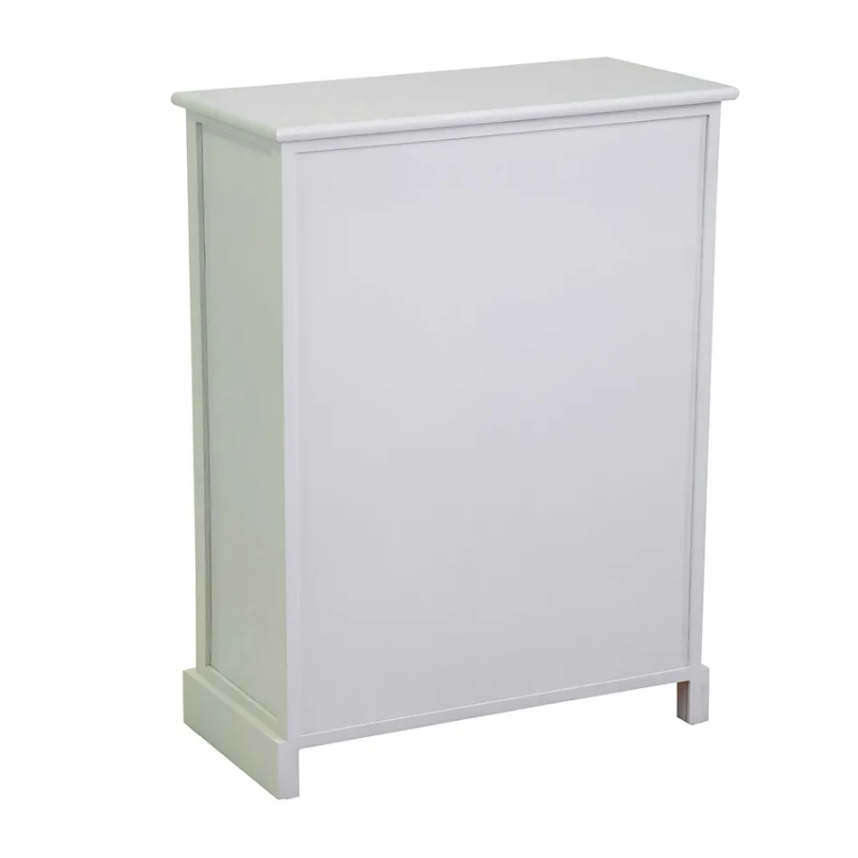 Träskåp för inomhusbruk med 2 dörrar och 2 lådor - Meduse Viadurini