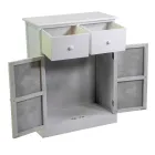 Träskåp för inomhusbruk med 2 dörrar och 2 lådor - Meduse Viadurini