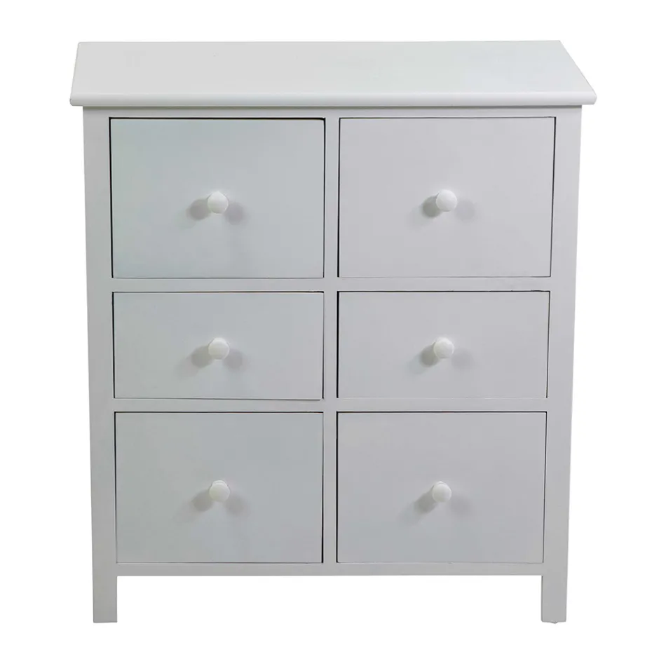 Träskåp för inomhusbruk med 6 lådor - Jellyfish Viadurini