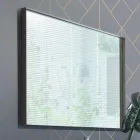 Upphängda badrumsmöbler i trä, metall och keramik W96 cm, Precious - Renga Viadurini