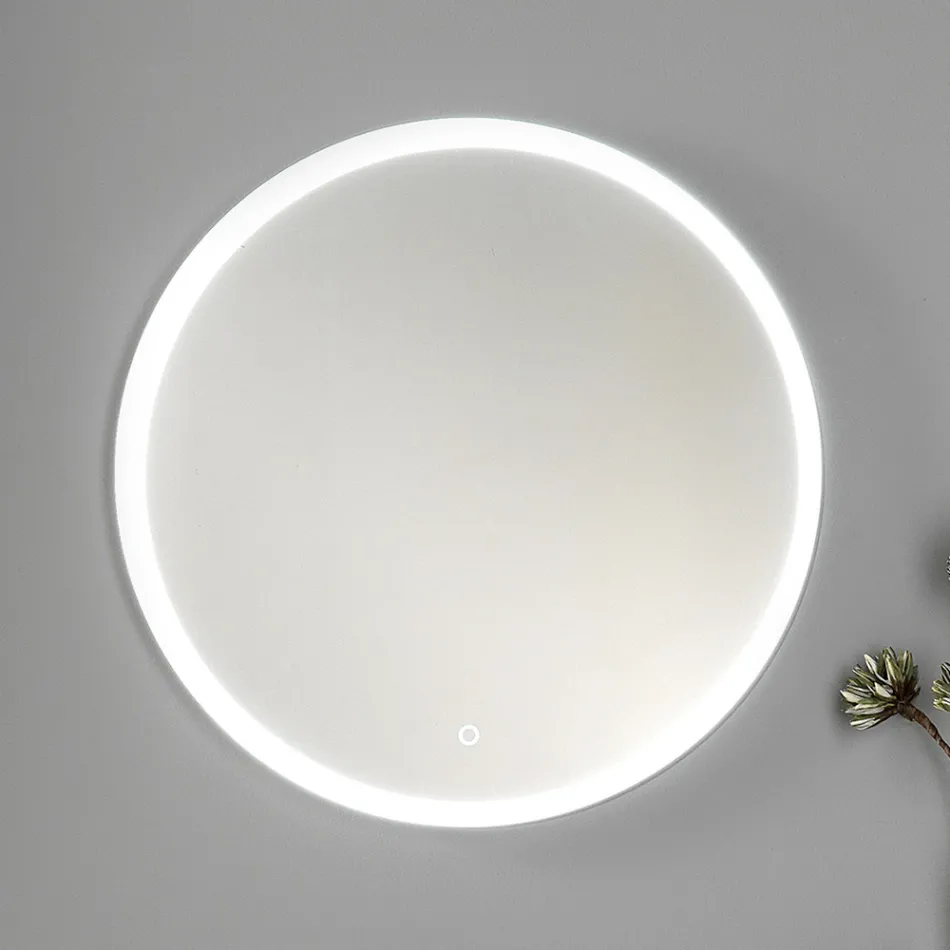 Badrumsmöbler i vitt trä och valnöt och keramik 156 cm Tillverkad i Italien - Renga Viadurini